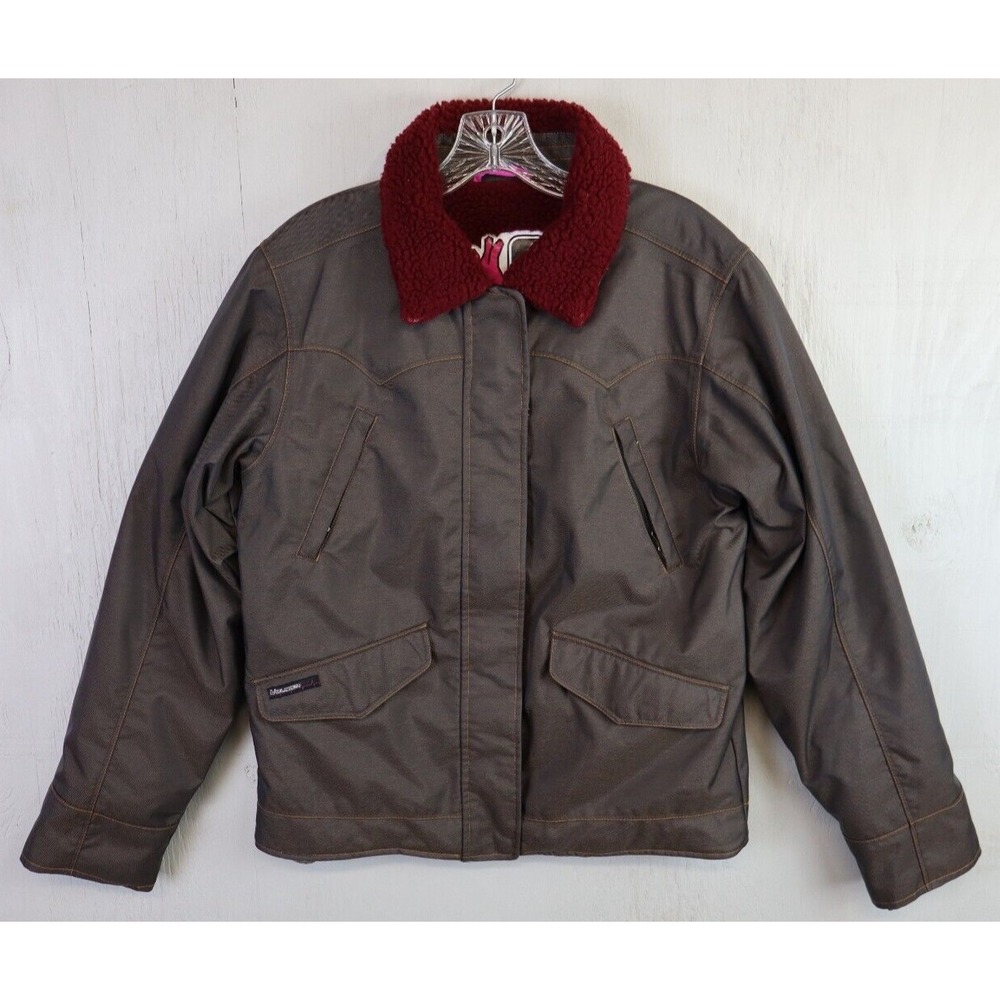 Volcom Transition Ski Jacket‎ Size M Gray Red Snowboard Coat Full Zip